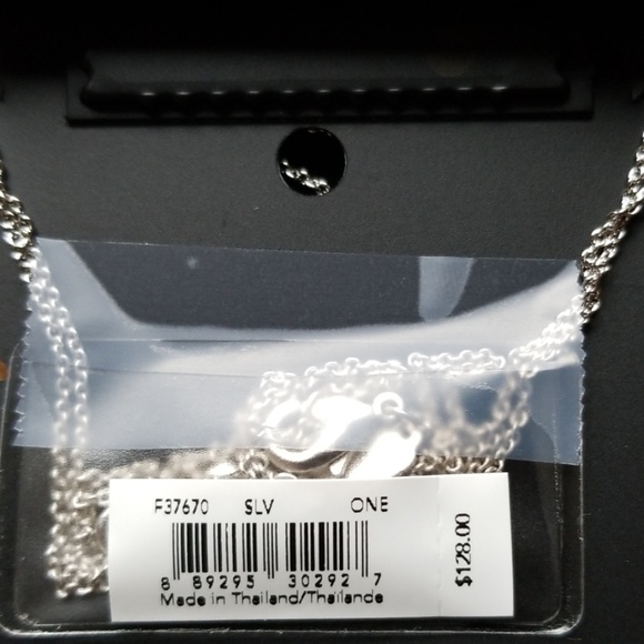 NWT Authentic COACH Signature Long Silvertone Necklace - Picture 9 of 12